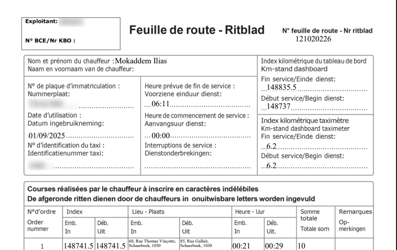 Feuilles de route